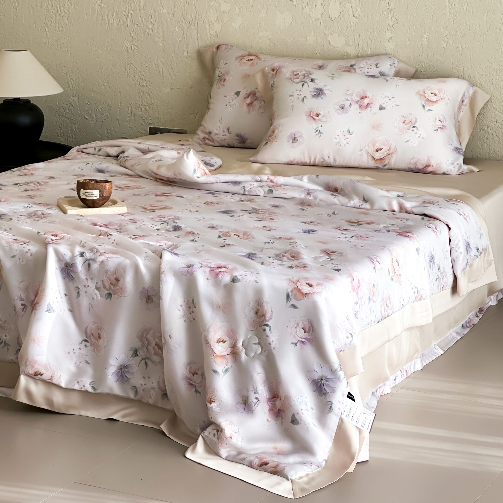 花语丨兰精天丝数码印花工艺亲肤柔软丝滑亲肤裸睡空调被夏凉被