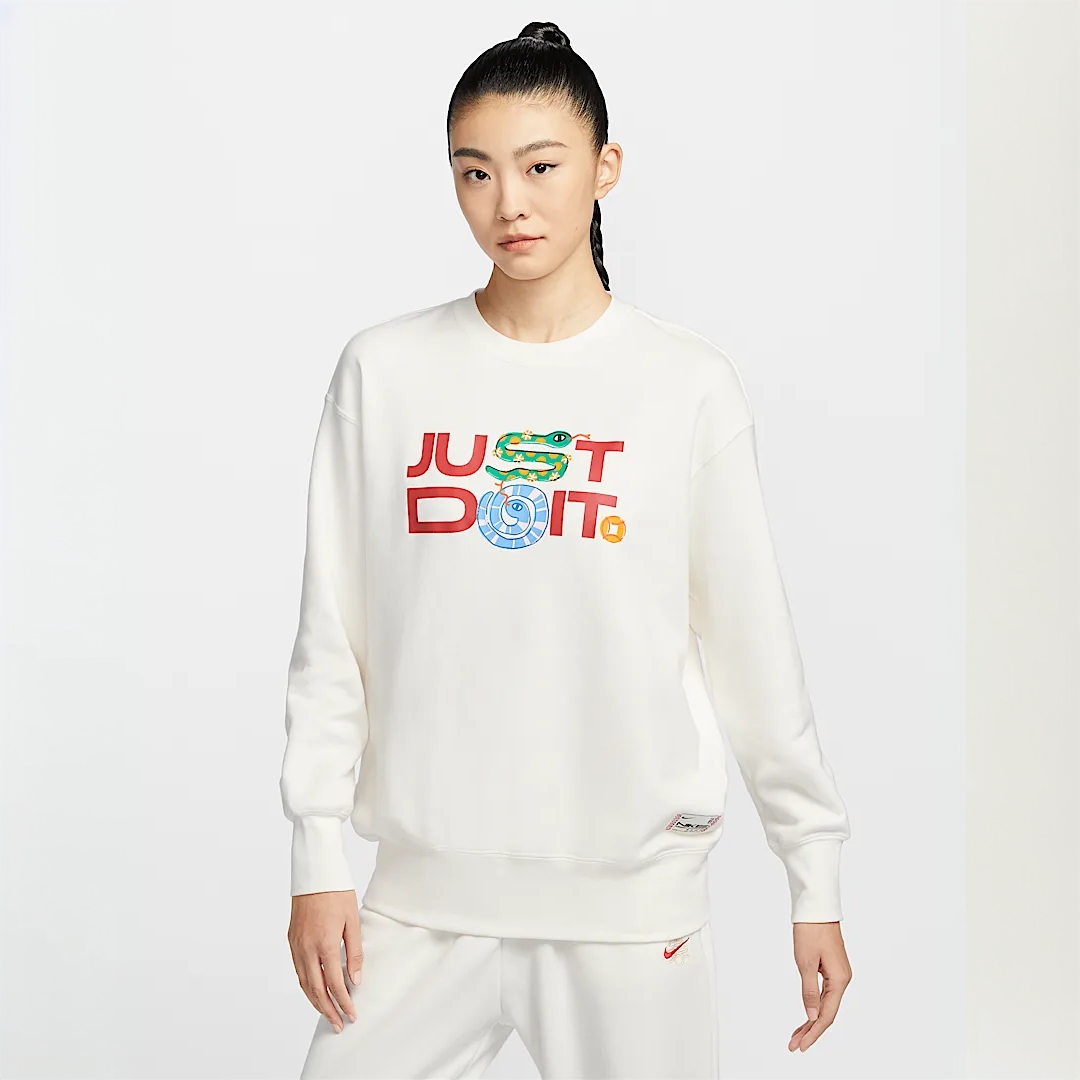 NIKE/耐克【商场同款】女子Oversize风宽松圆领长袖运动衫HV8462133