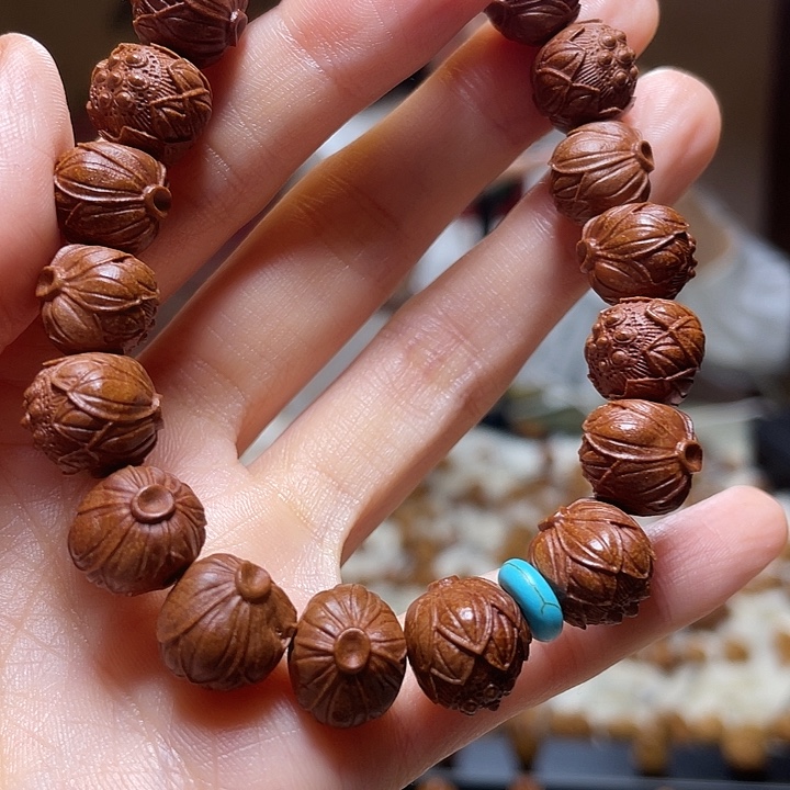 手串/手链橄榄核龙纹桃核  莲蓬
