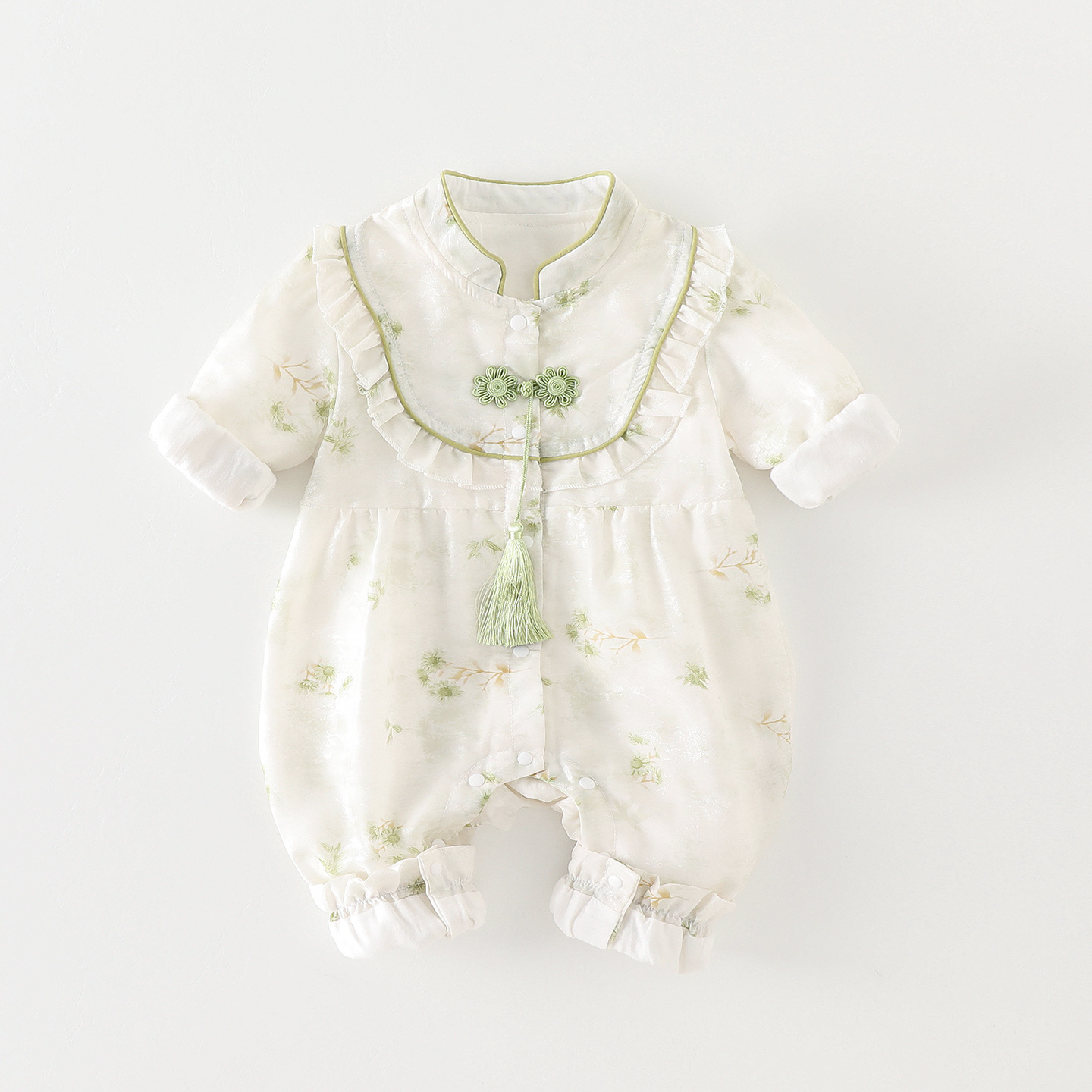 婴儿衣服秋装新款秋季哈衣新生儿连体衣长袖女宝宝婴幼儿爬服批发