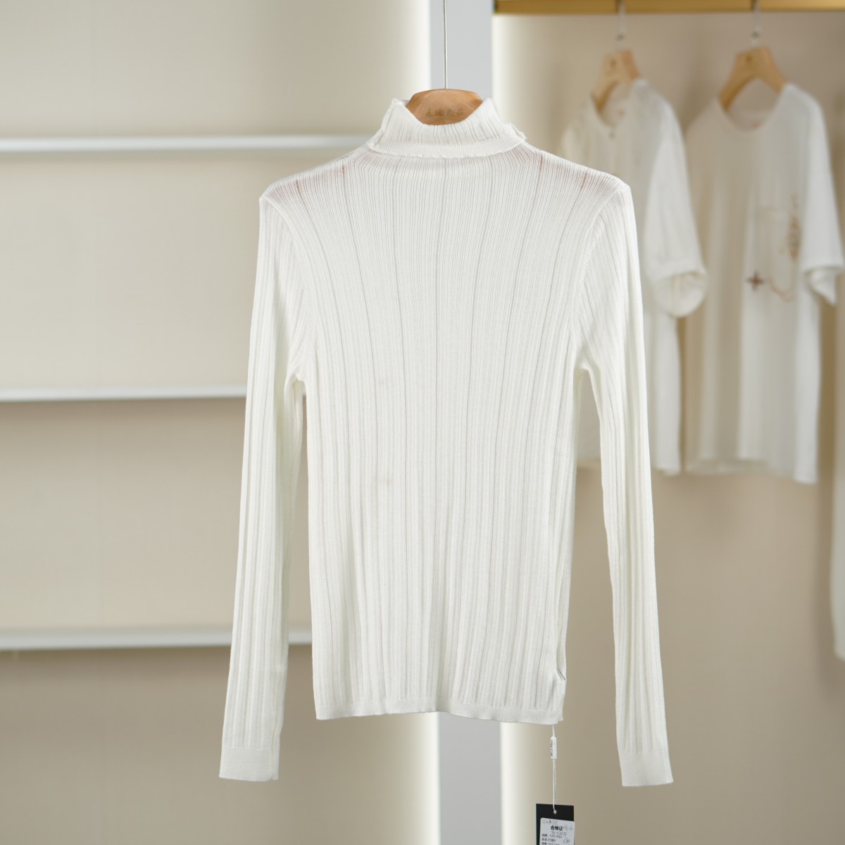 麦迪尚品【唯】51203375 春秋时尚高领简约百搭针织打底上衣女装