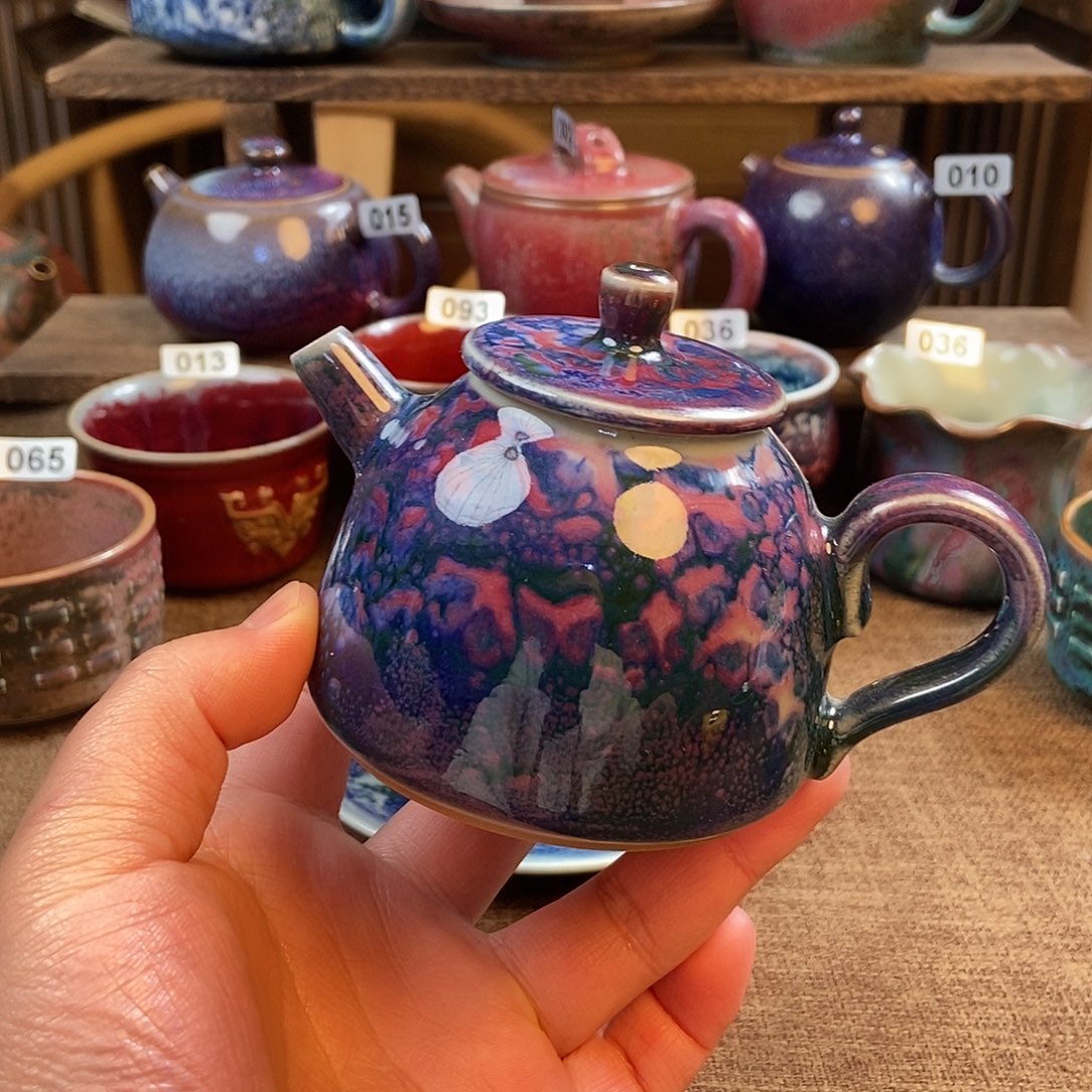 摆件清*风钧瓷茶壶茶具