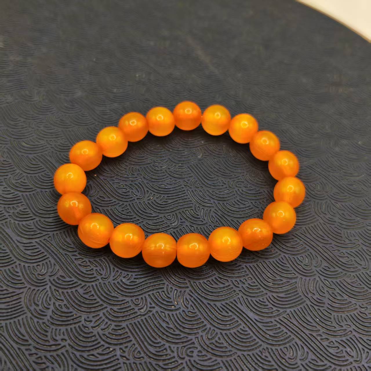  D15甲甲黄色10mm圆珠手串