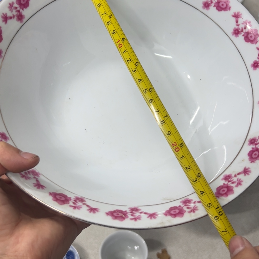 陶摆件26厘米红花面碗