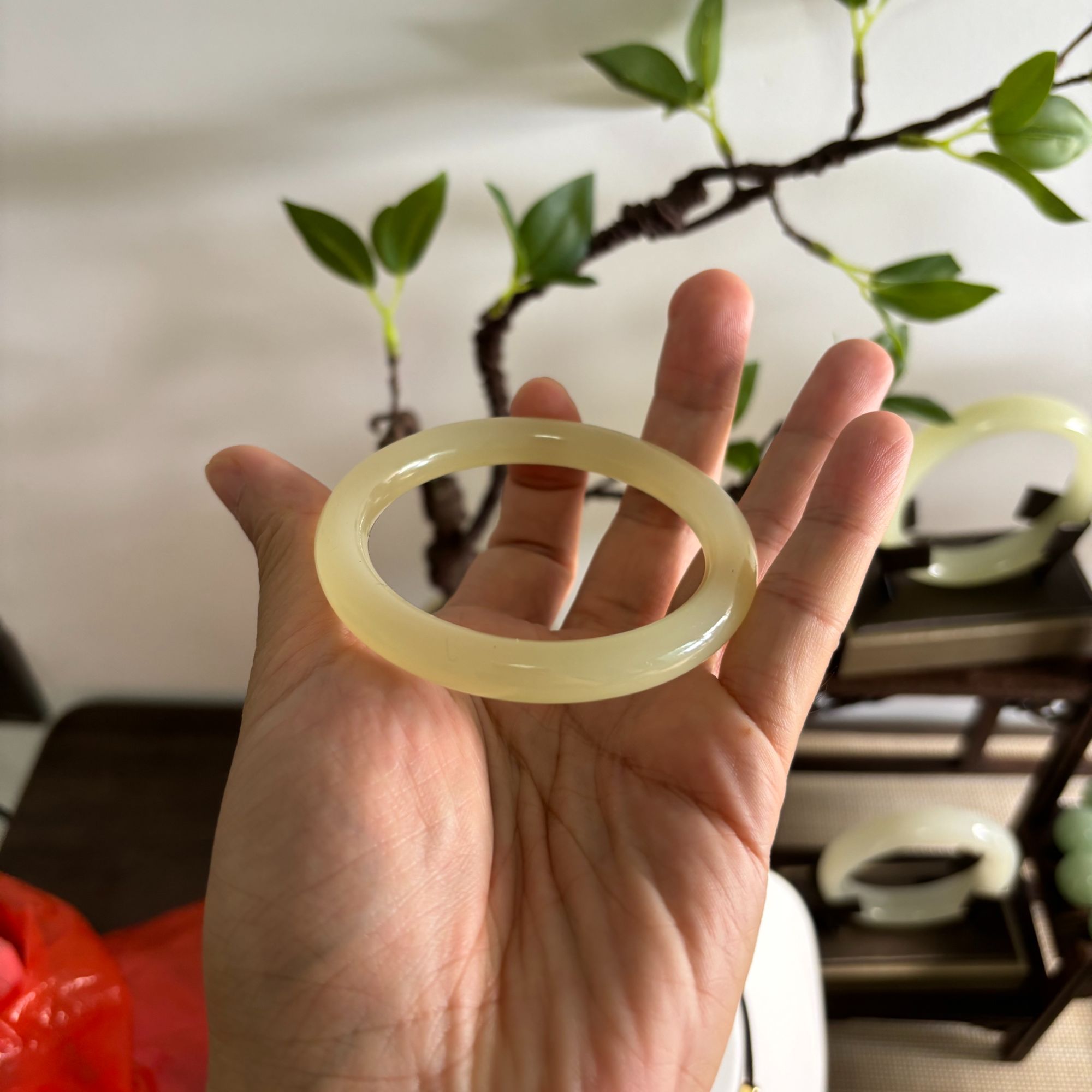 青海正宗天然精美圆条手镯百搭温柔小众手饰-只发一