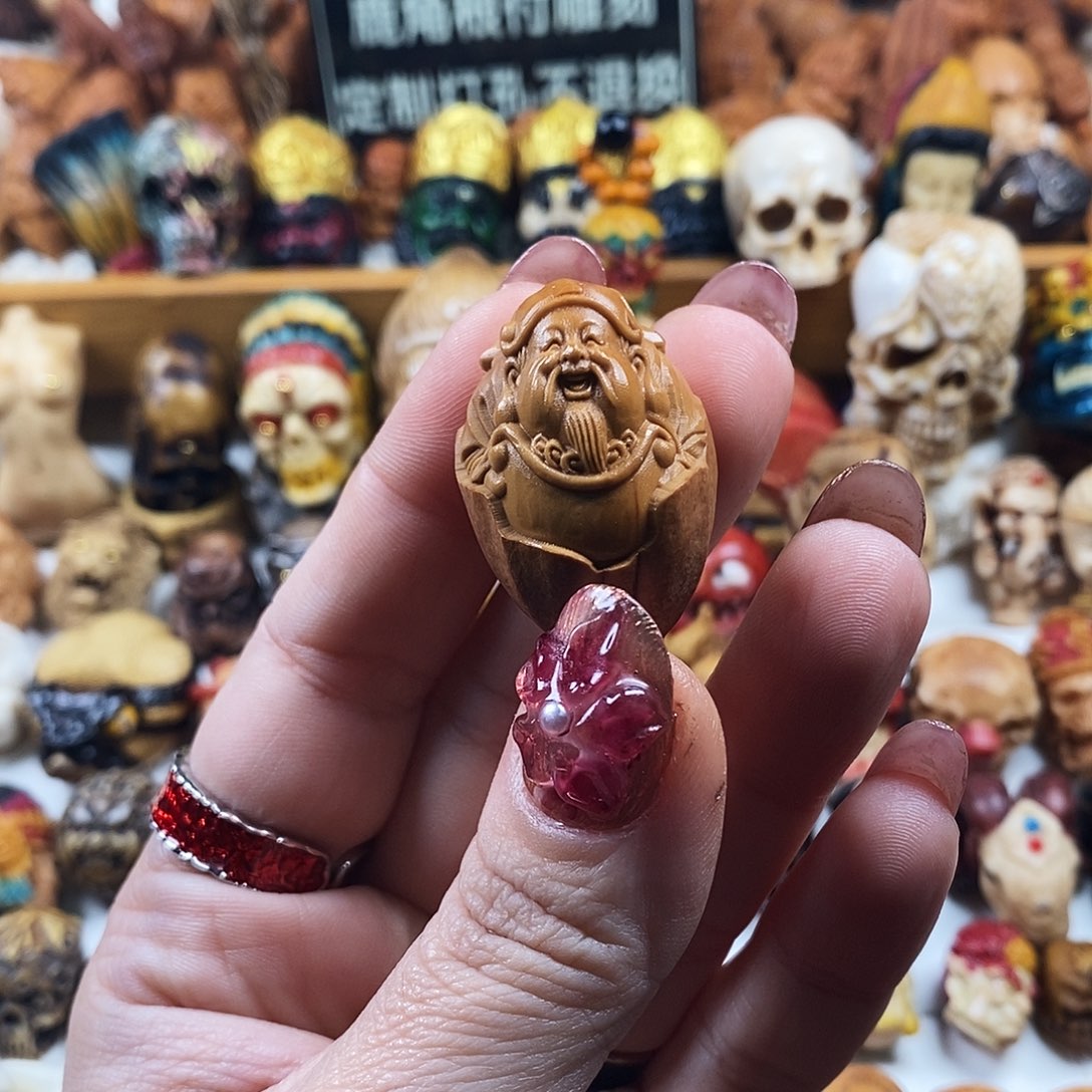 橄榄核吊坠2.3包衣财神橄榄核橄榄核