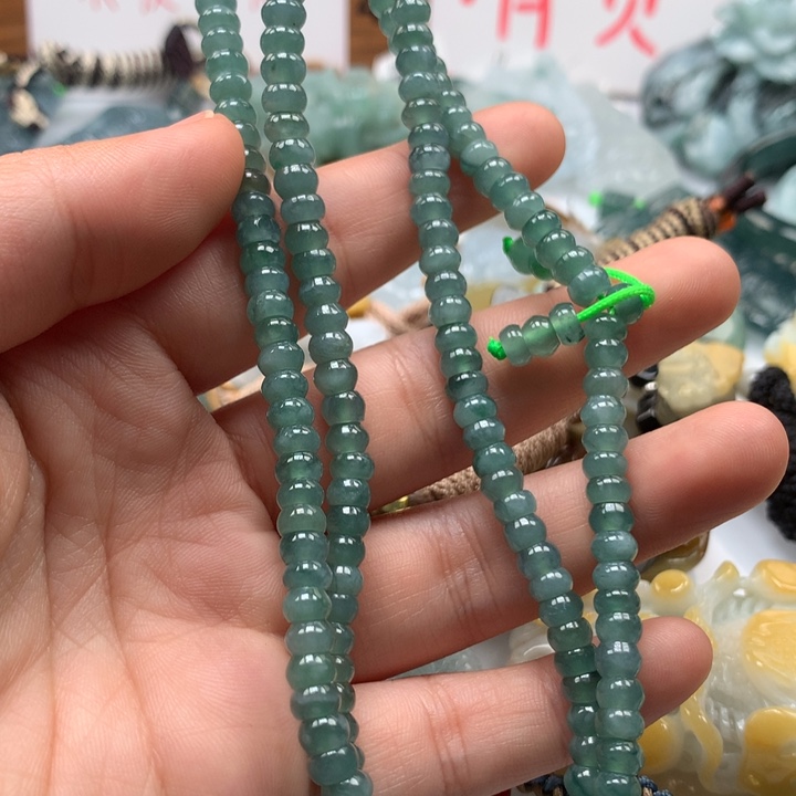 翡翠颈饰未镶嵌保真天然A货翡翠