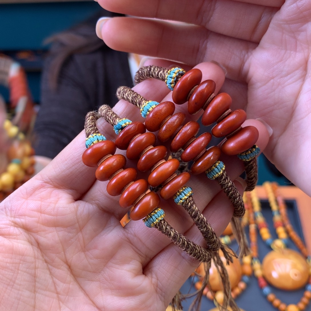 蜜蜡未镶嵌手绳多样性一