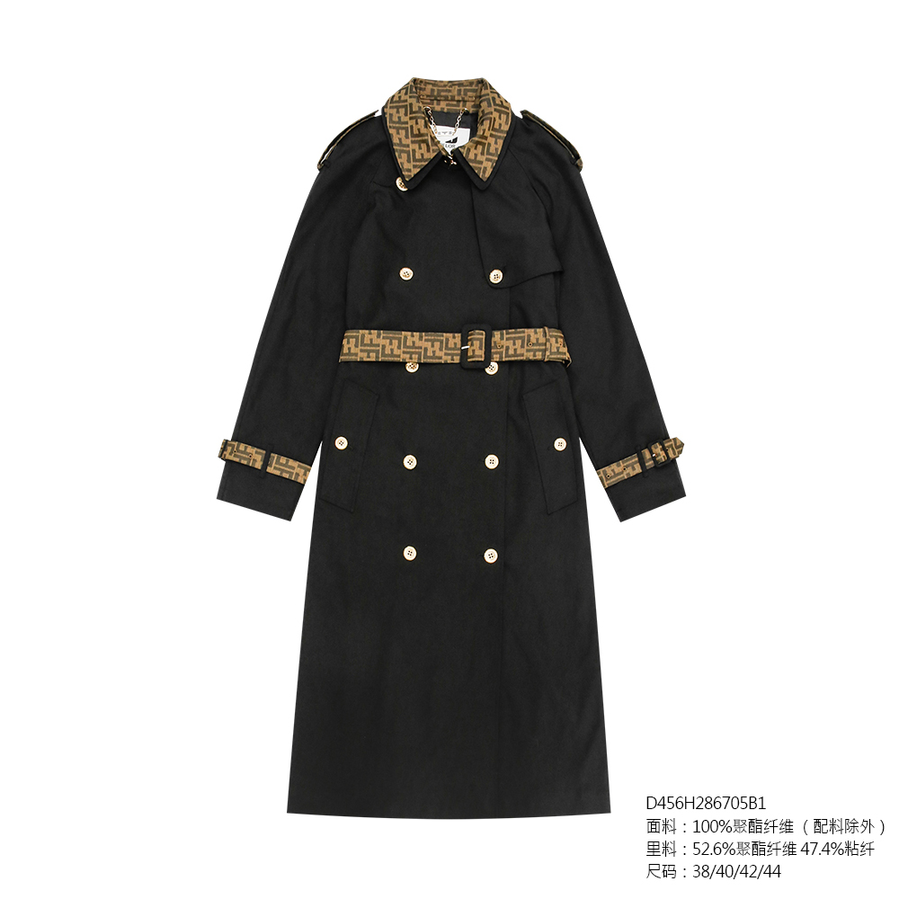 FENDILOR小怪兽25年秋冬款女士大衣 D456H286705B