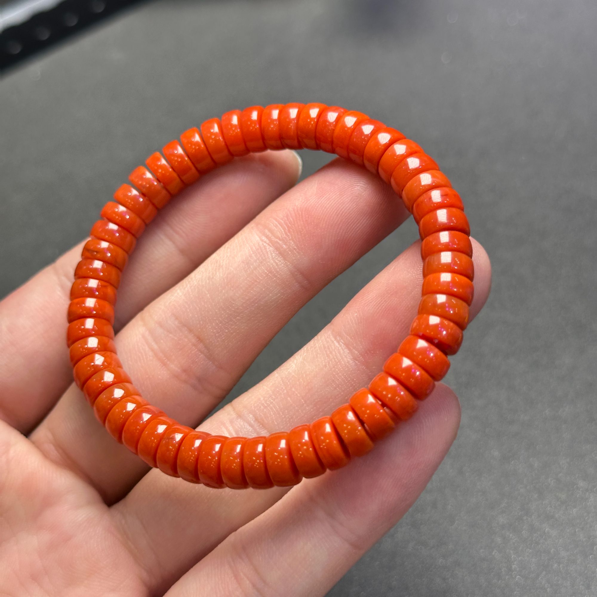 南红药片珠手串（多样性发一）3.8