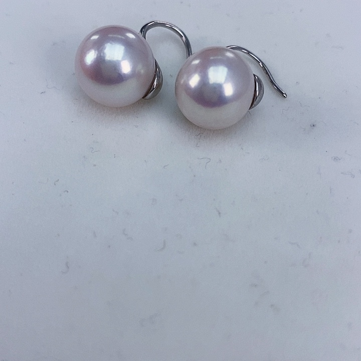 淡水珍珠耳饰银S925镶嵌