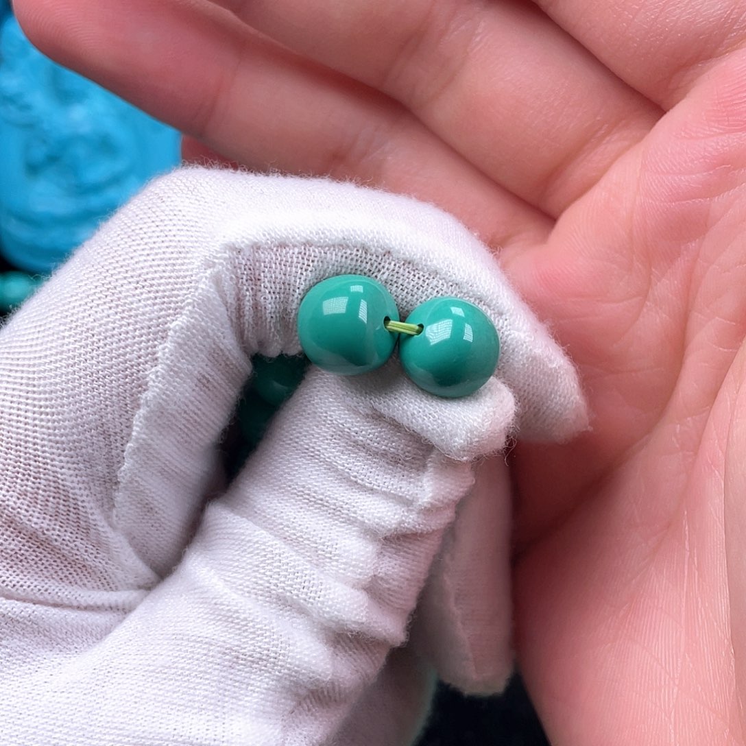 高瓷绿老型10mm珠