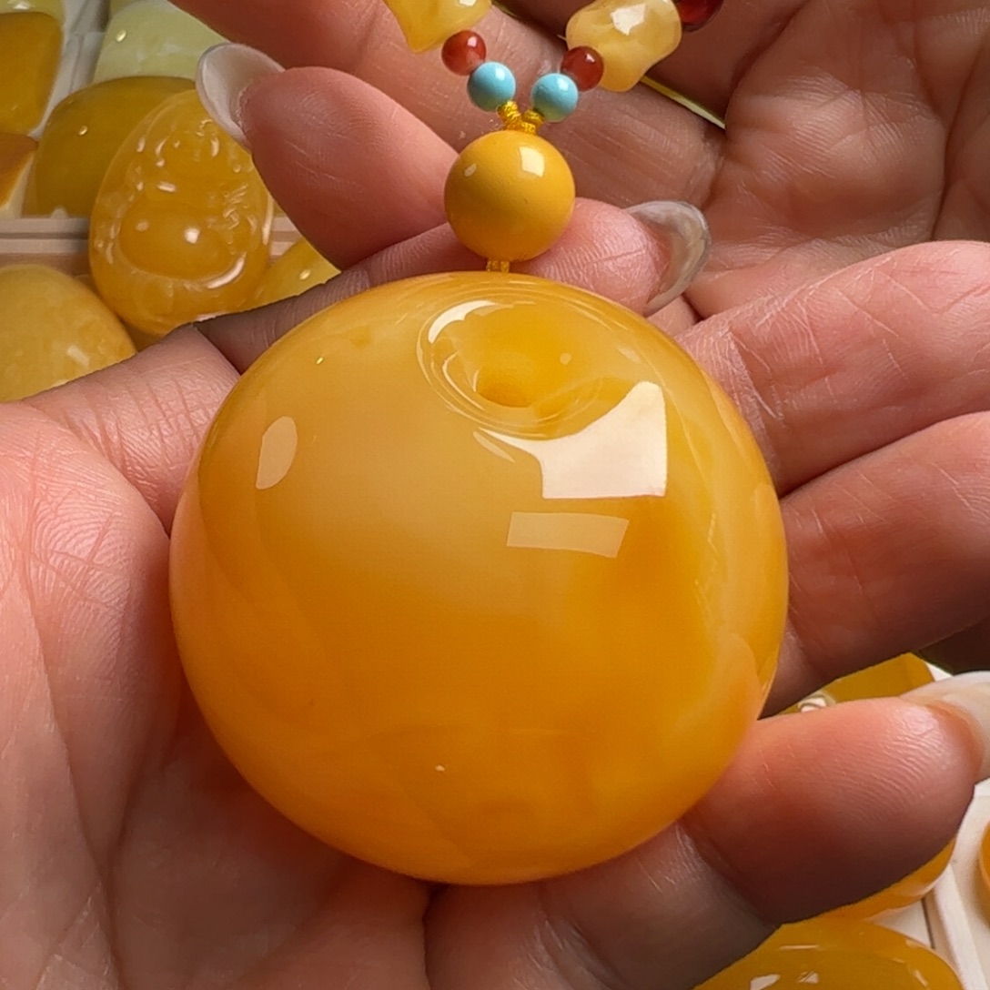 未镶嵌毛衣链蜜蜡