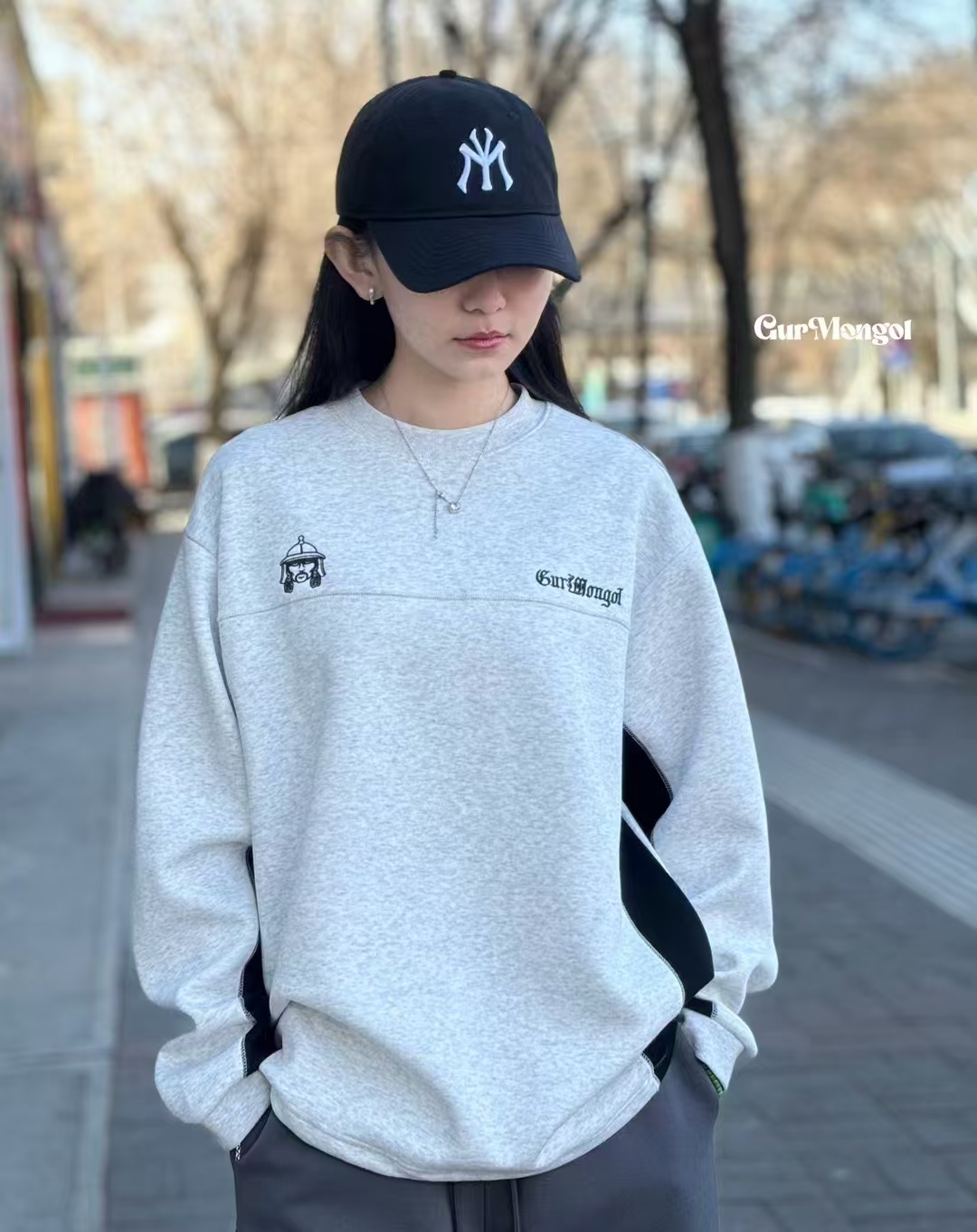 NO NAME 87637 拼色套头男士卫衣运动男士长袖