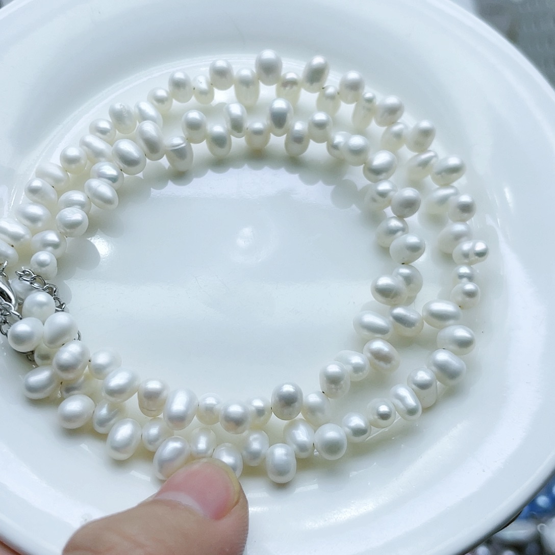 淡水珍珠颈饰钛钢