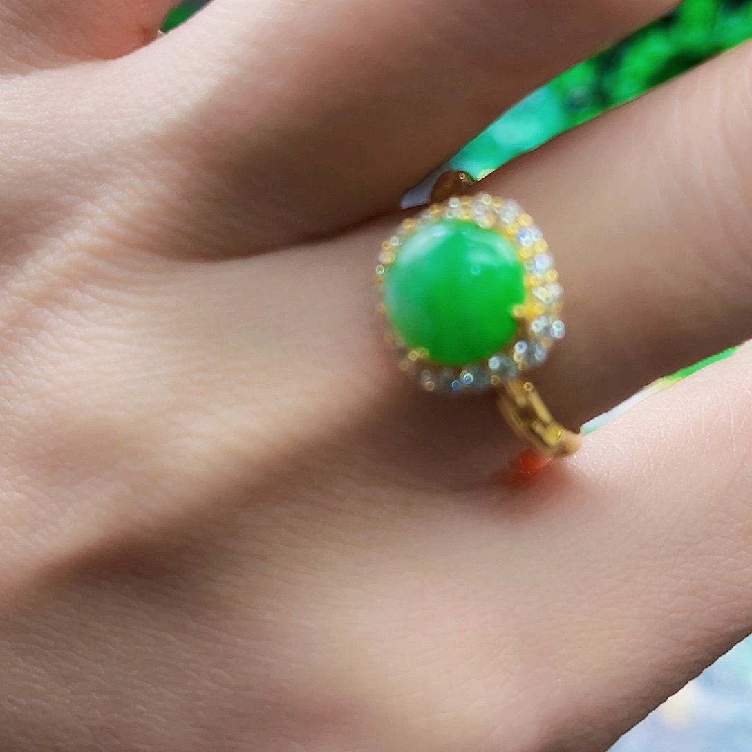 颈饰银S925镶嵌翡翠