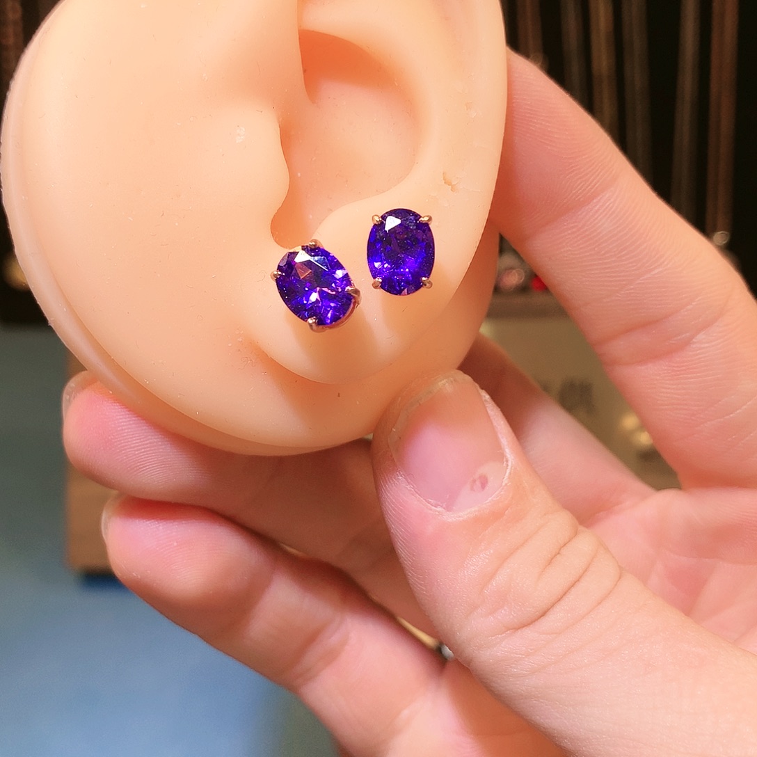 紫晶耳饰银S925镶嵌2222222