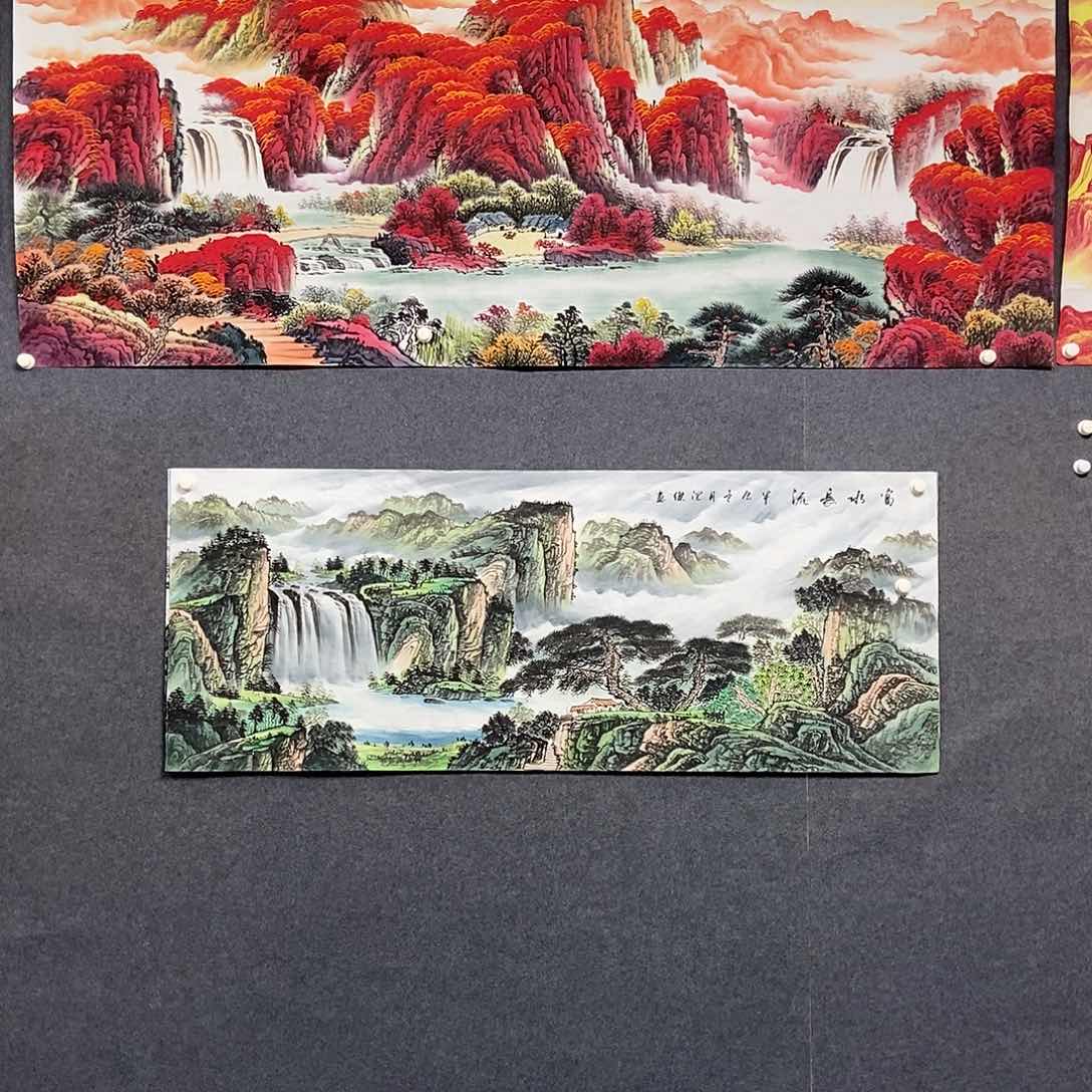 国画小六尺山水一副