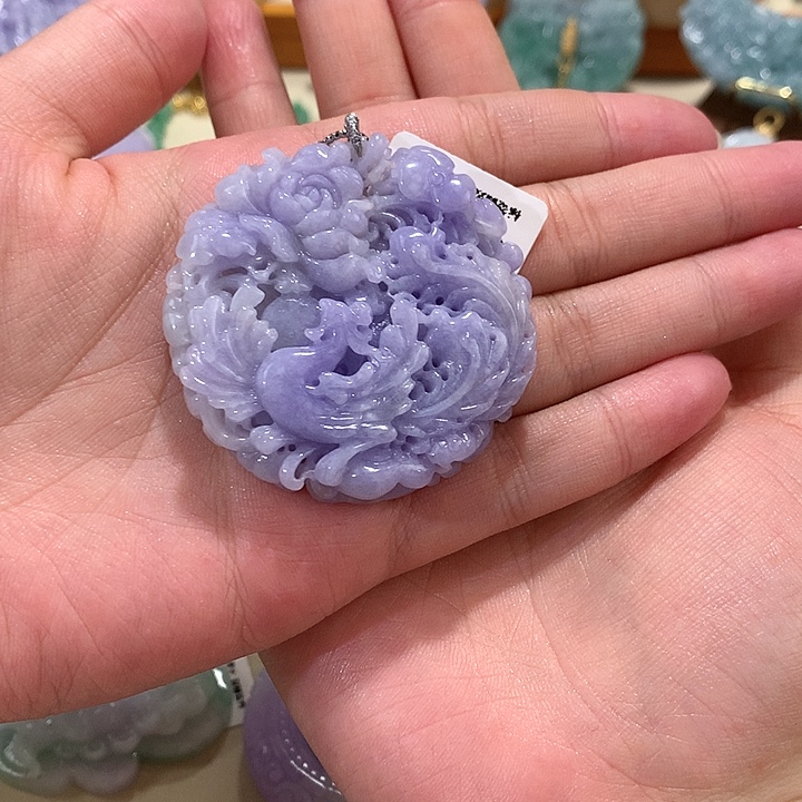 早***睡翡翠未镶嵌颈饰翡翠吊坠