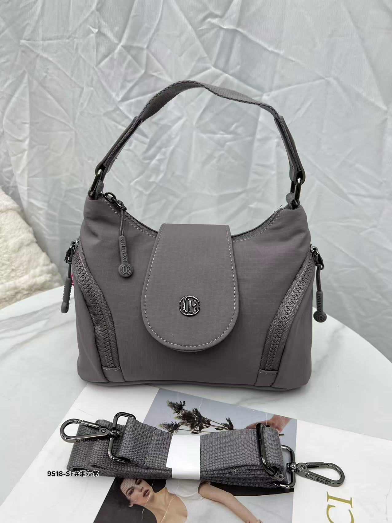 2025新款大容量休闲时尚百搭潮流洋气单肩斜挎腋下包包9518-SF组