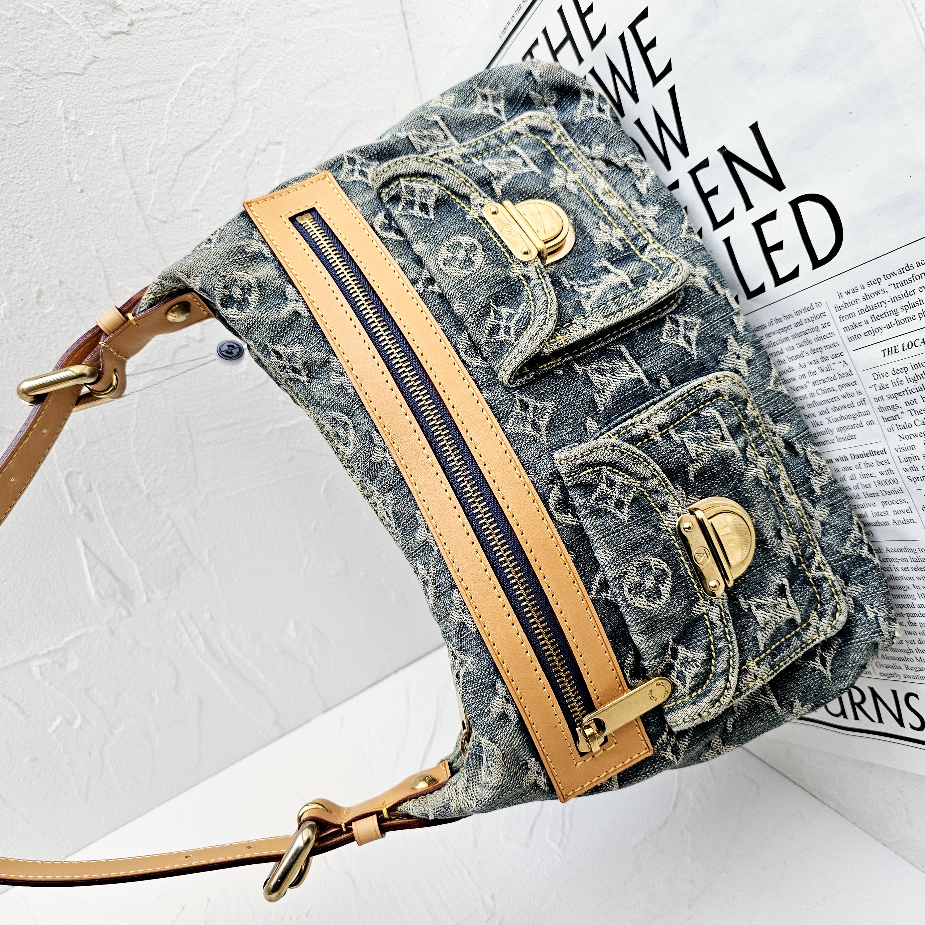 95新 LouisVuitton/路易威登 Baggy牛仔小号单肩包/GG/11621704