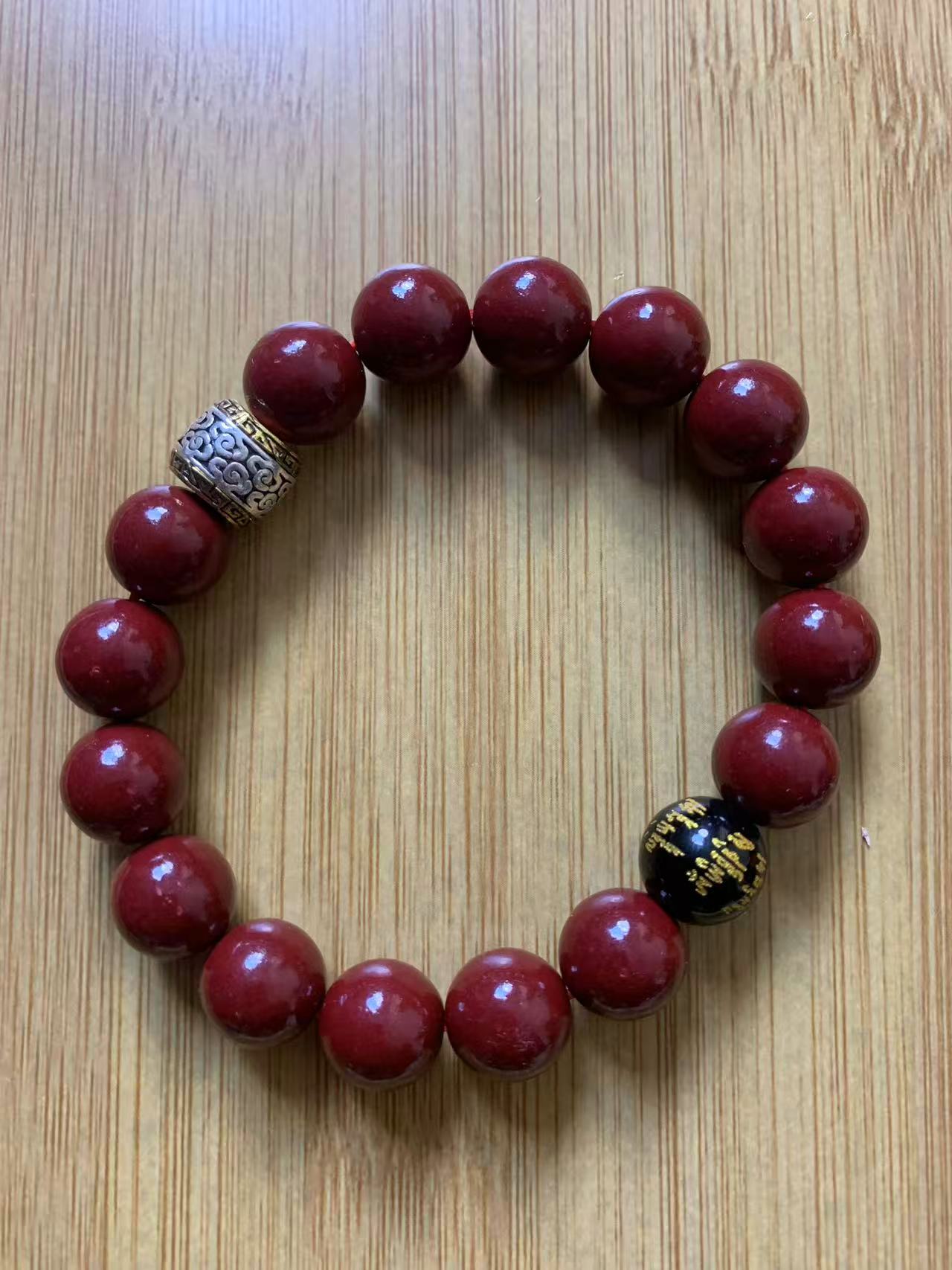 天然辰砂QL08精品手串（无礼盒）