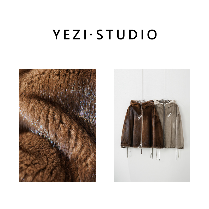 【寒冬精灵】丹麦進口紫标稀.缺天鹅绒.貂连帽双面皮草外套25331006