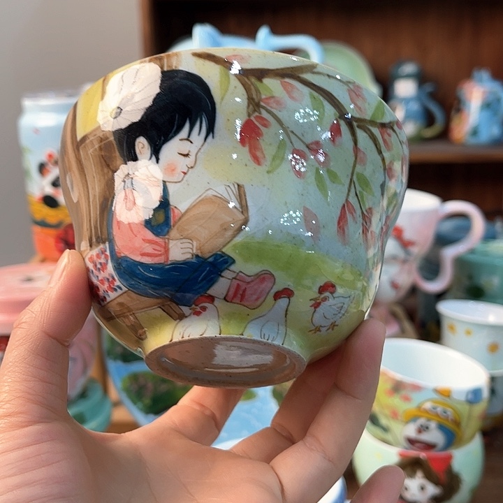 陶景德镇釉下手绘陶瓷 