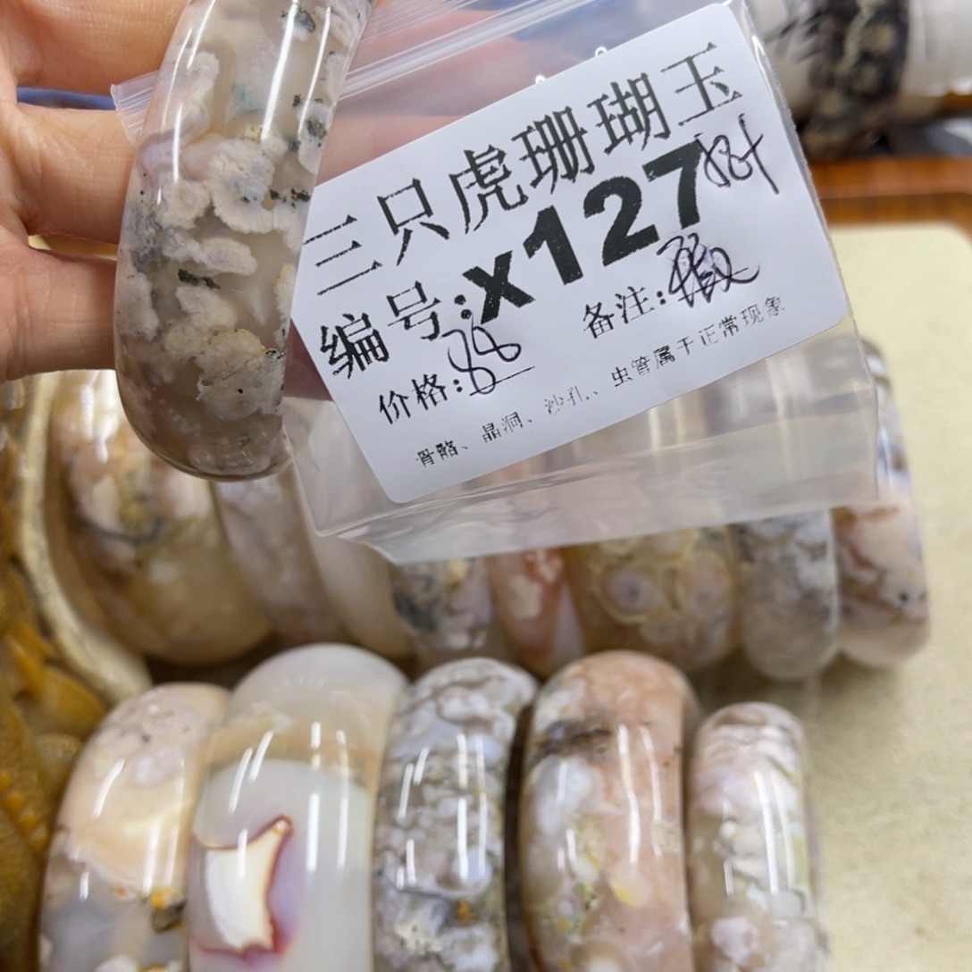 罗***子硅化珊瑚（珊瑚玉）未镶嵌h