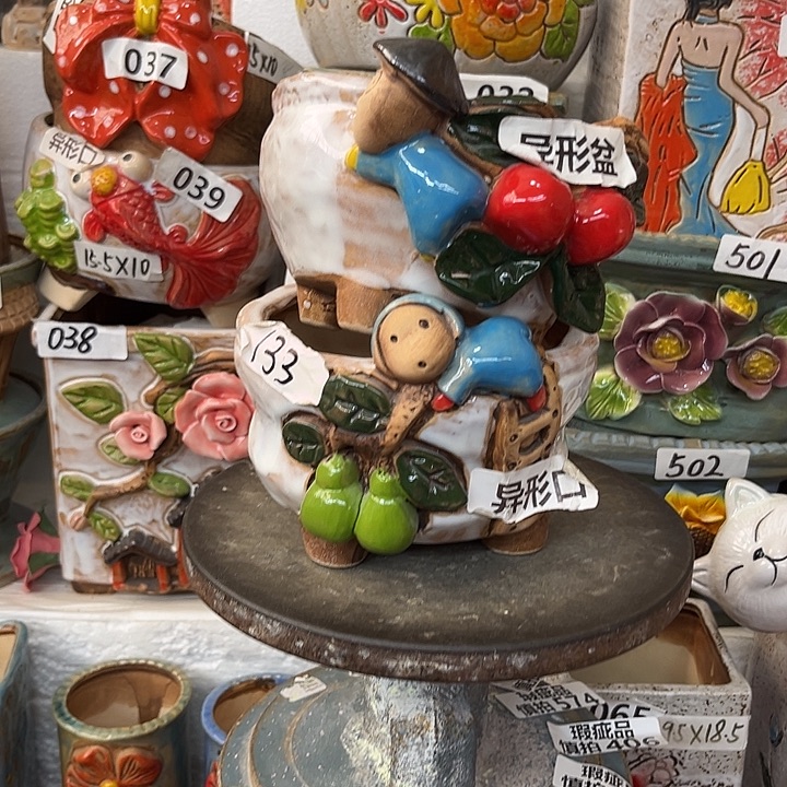 粗陶材质多肉花盆