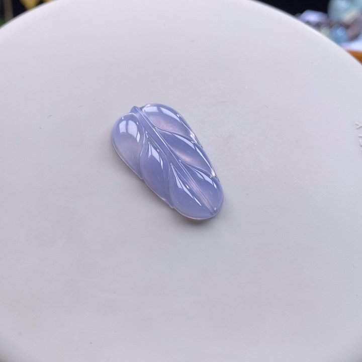 翡翠吊坠(不含链)未镶嵌翡翠冰紫叶子