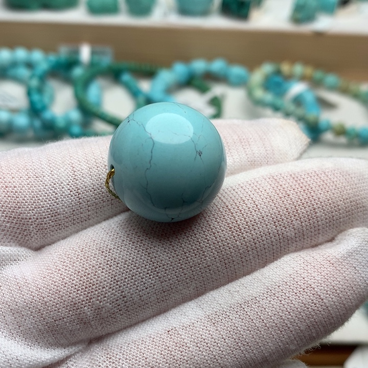 绿松石未镶嵌珠宝奇石20.2mm