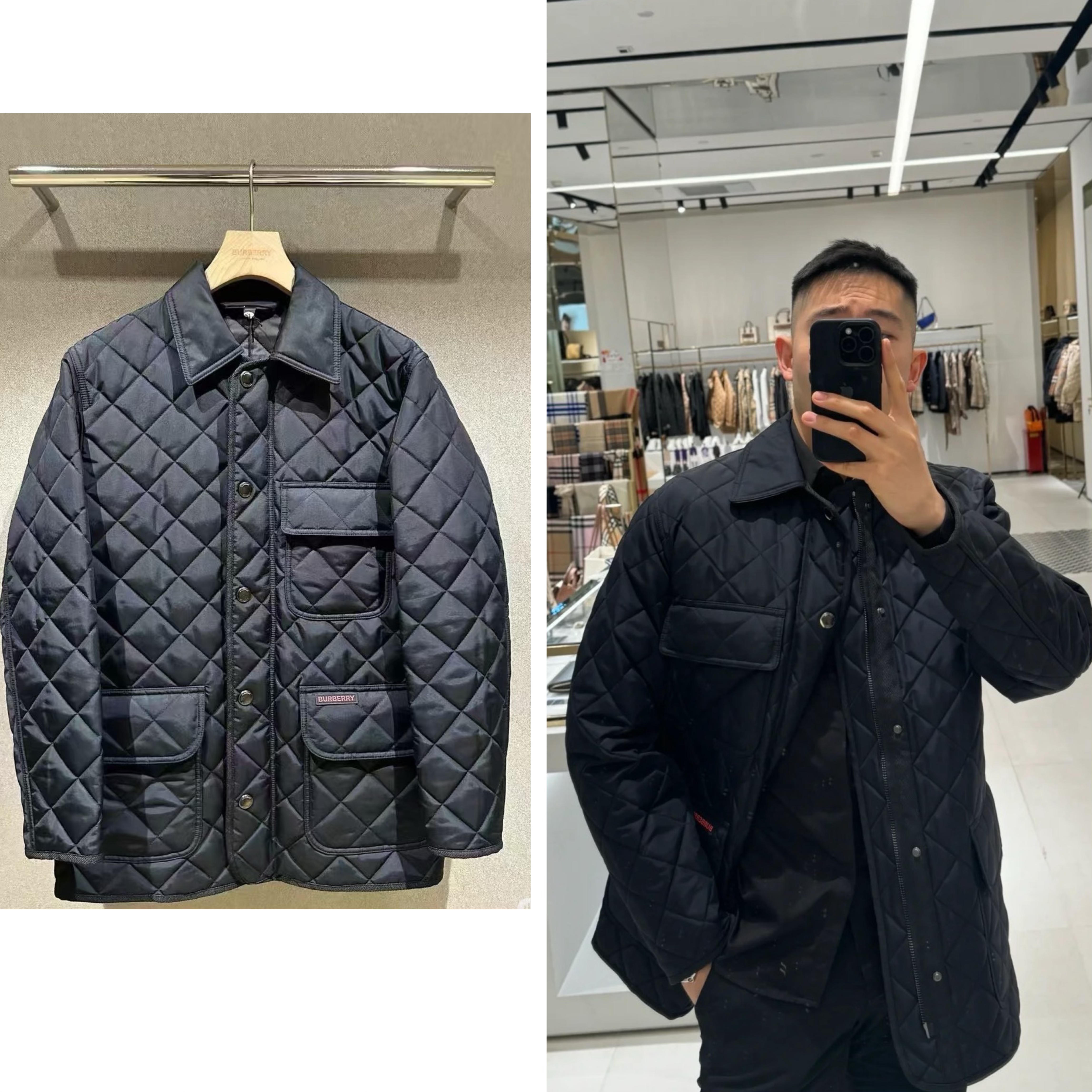 未使用 BURBERRY/博柏利 专柜26年初春新款男款棉服 不是去年的款