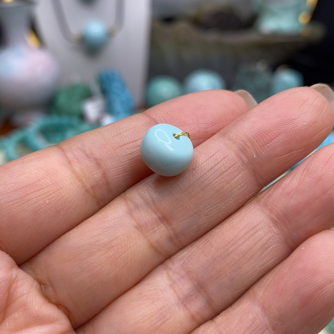 绿松石未镶嵌珠宝奇石9×7.1