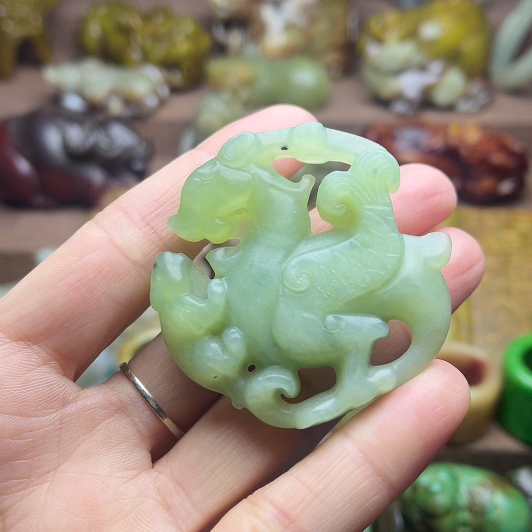 白玉菩提吊坠7。。