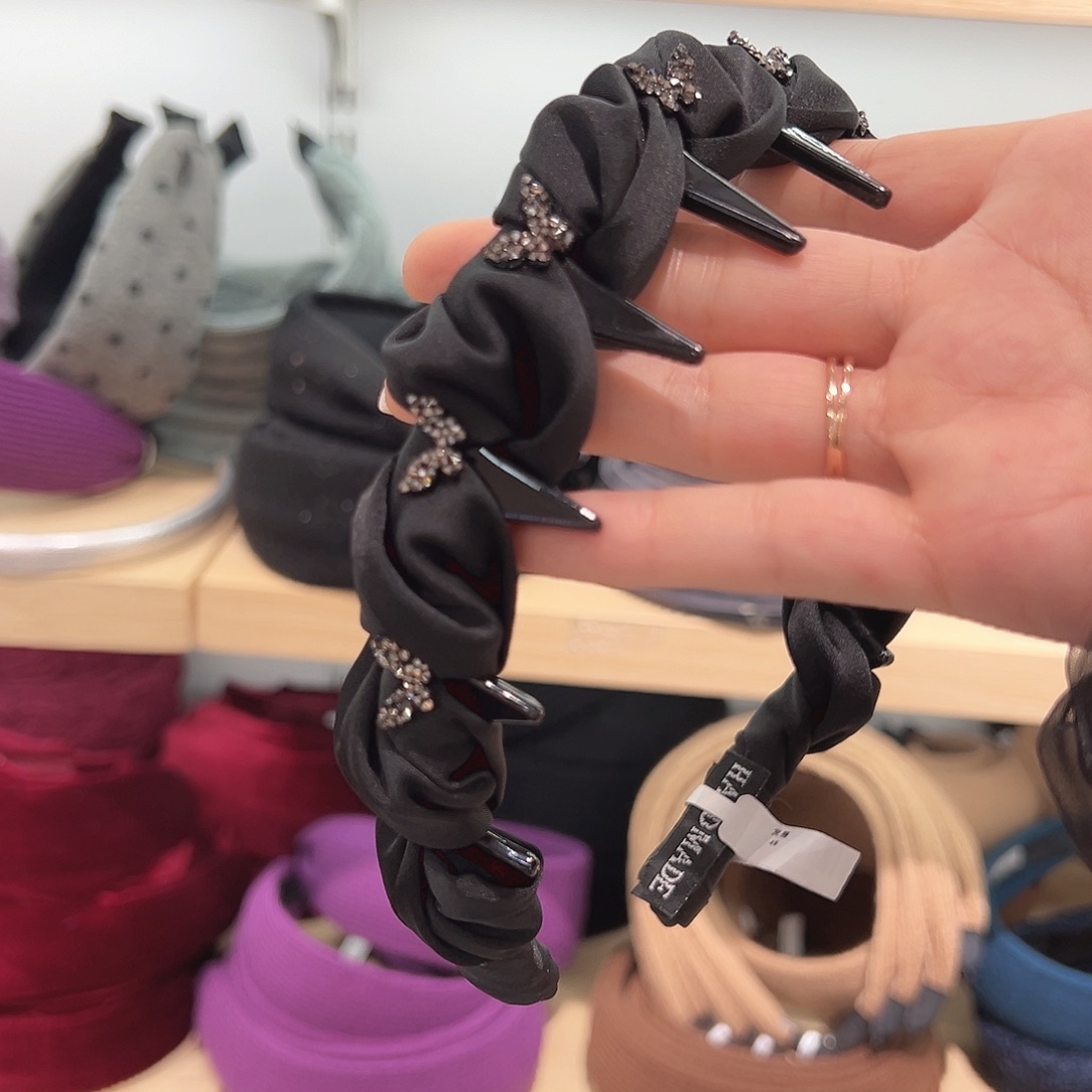 ****z非金属小蝴蝶小黑色带齿发箍