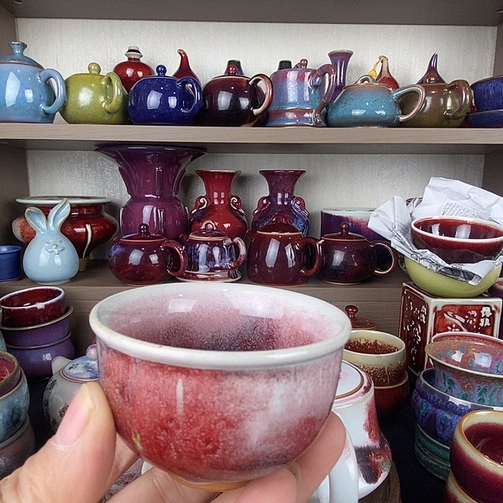 冰***8茶盏中国神后钧瓷茶具