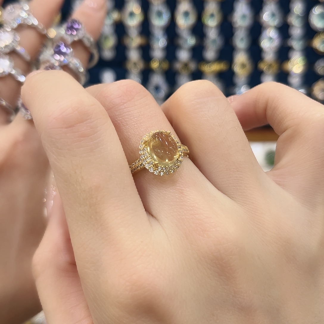 水晶女款银S925镶嵌戒指