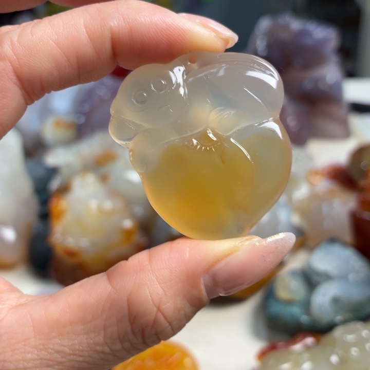 玛瑙/玉髓未镶嵌吊坠(不含链)