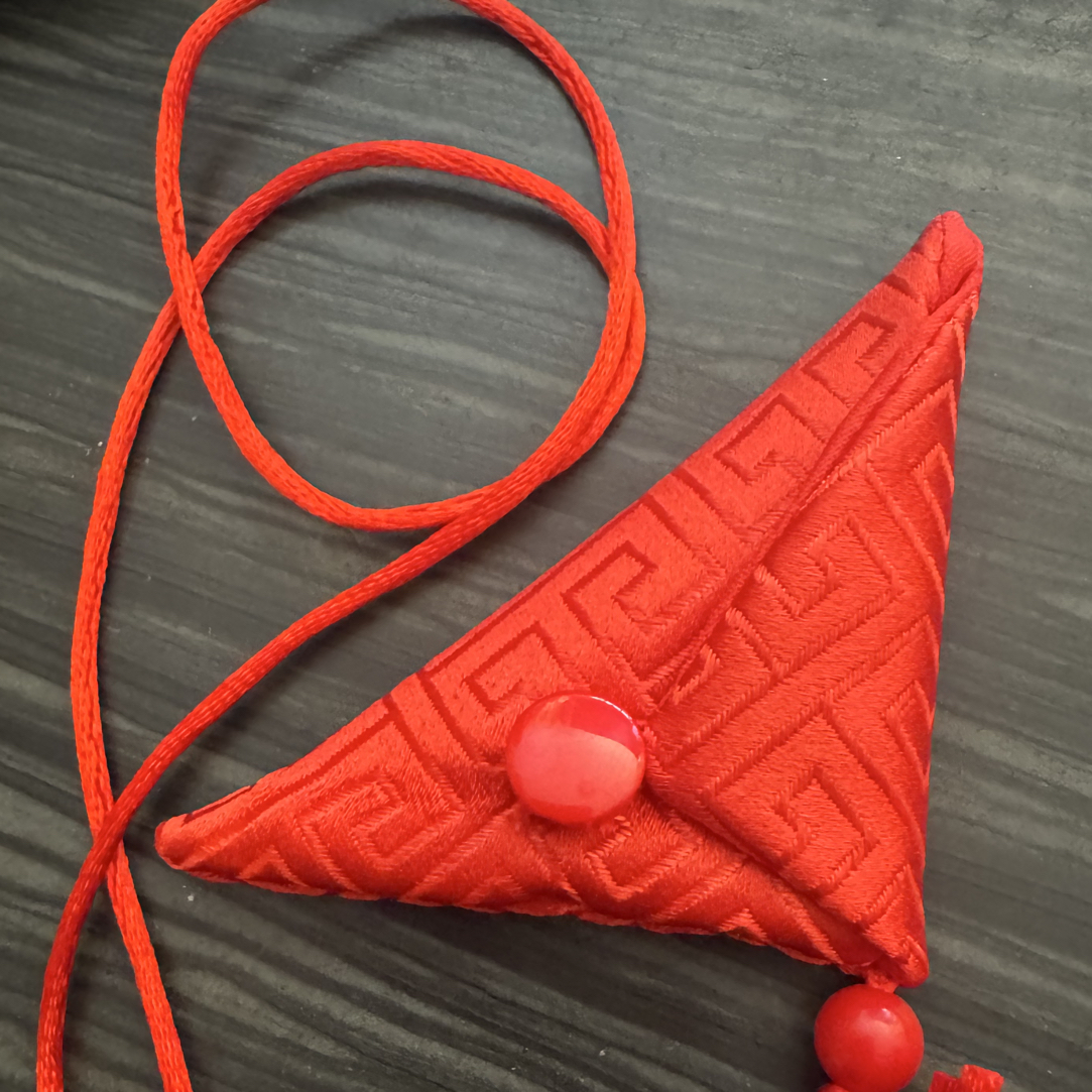 首饰袋 首饰袋 刺绣福袋三角形平安符袋空袋宝宝护身免缝