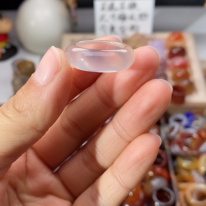玛瑙/玉髓未镶嵌戒指A 5不退换港14内径17