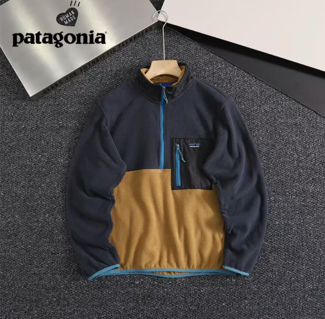 巴塔Zip Fleece Pullover轻保暖半拉链套头抓绒衣1