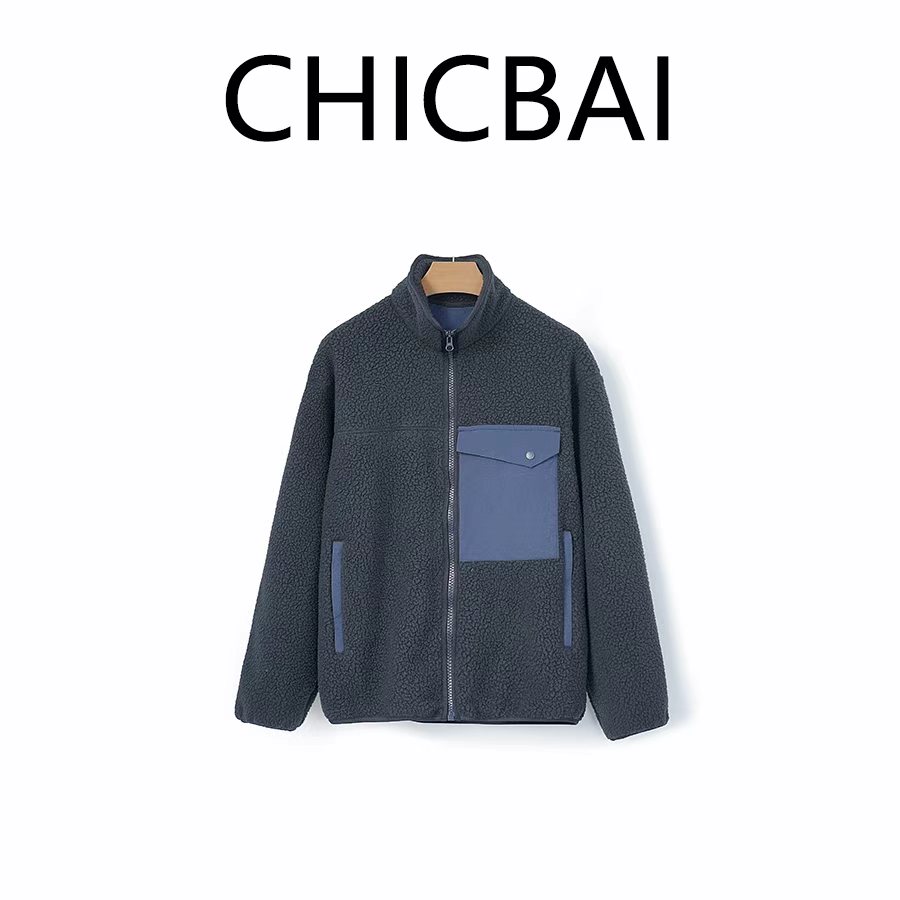 CHICBAI 日系秋冬慵懒立领抓绒外套 软fufu的治愈感