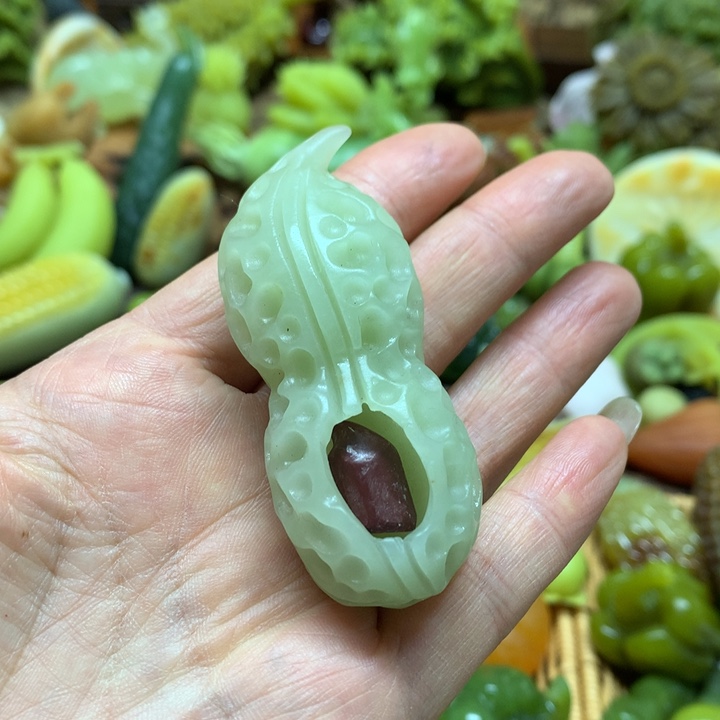 未镶嵌蛇纹石玉手把
