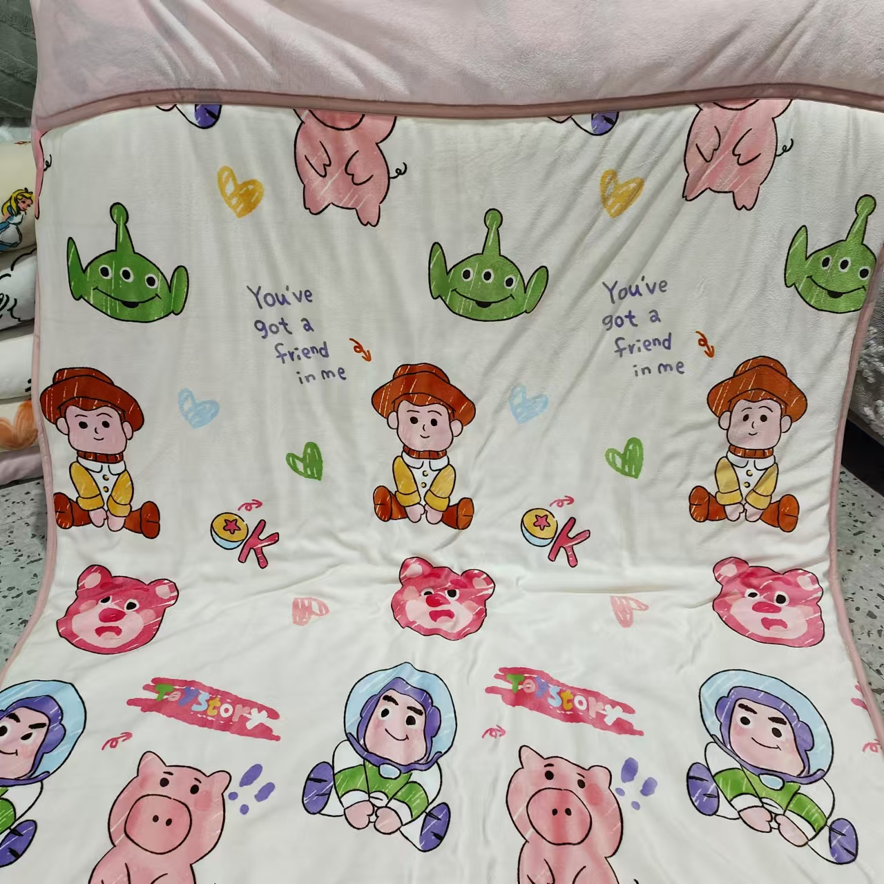 宝宝单人1.5*2.0被子加厚三层多功能奶绒夹棉印花大床