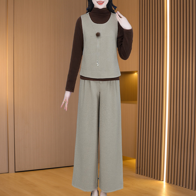 【上衣+裤子】24161优雅新款气质时尚大气减龄收腰显瘦套裤M-4XL