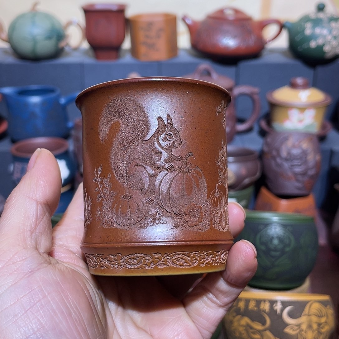 原矿紫砂手工主人杯