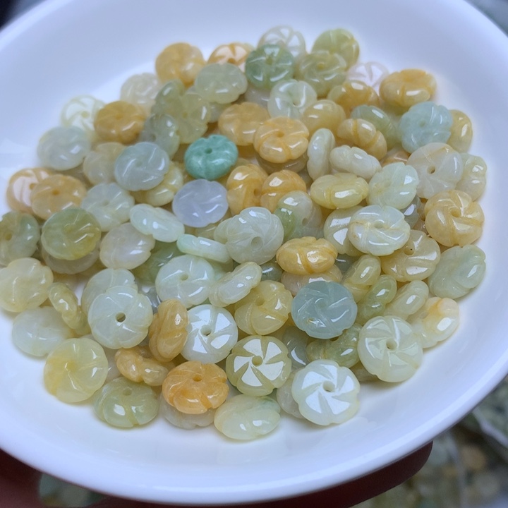 散珠翡翠卡9冰黄花花20个