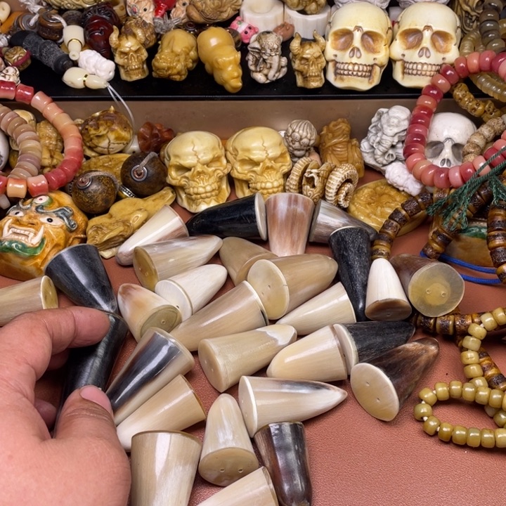 驼骨摆件人工羊哦