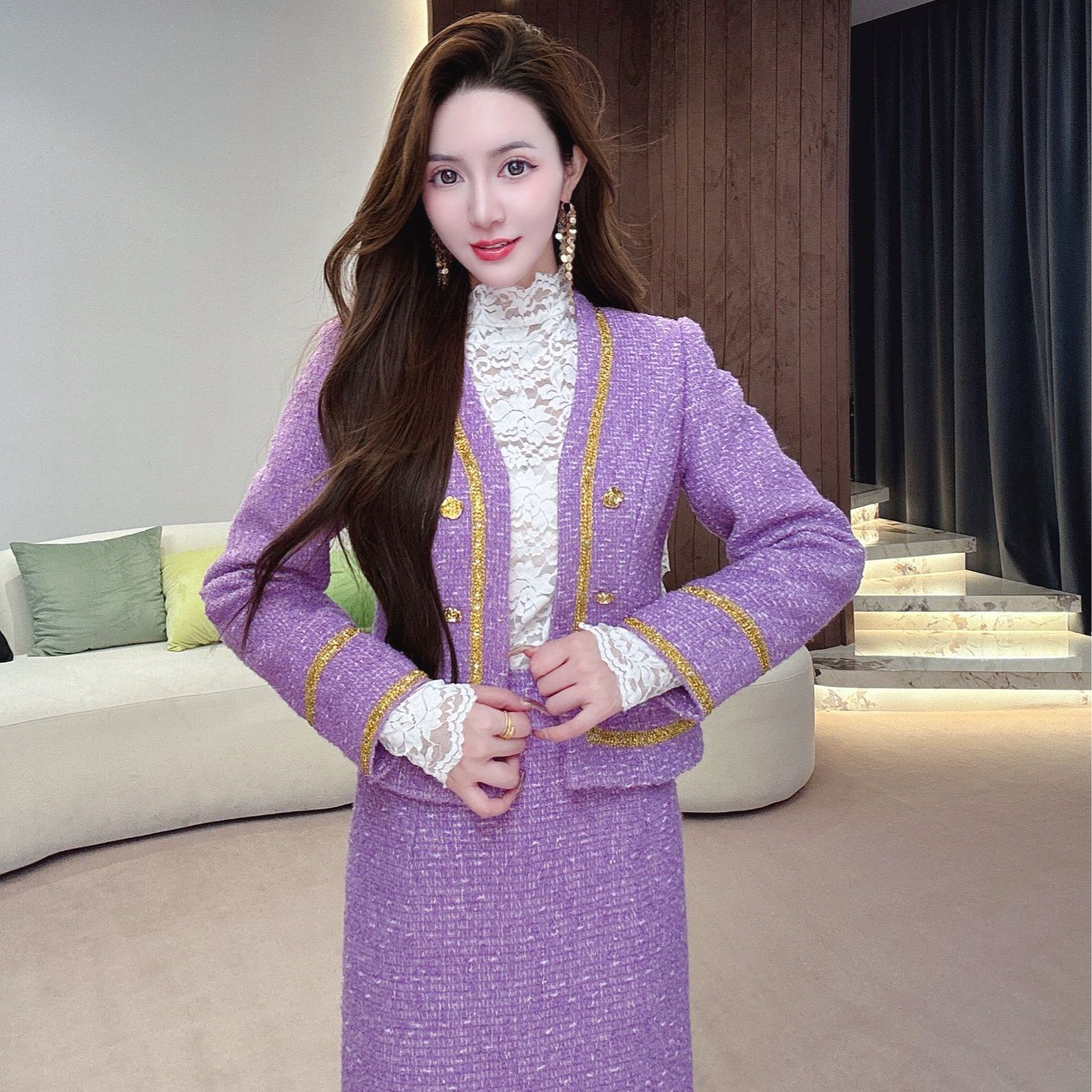 【MIA.G】【浪漫环游】修身小香风上衣   QQ222